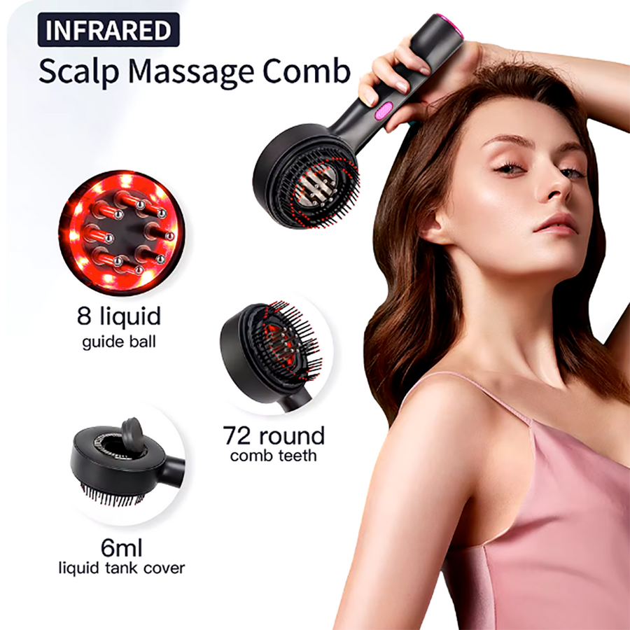 Theia Laser Growth HairComb Scalp Massage Comb Red Light Blue Head Health Essence Introduced Into Hair Growth Instrument