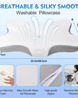 Odorless Orthopedic Pillow for Neck and Shoulder Pain – Ergonomic Memory Foam Cervical Pillow