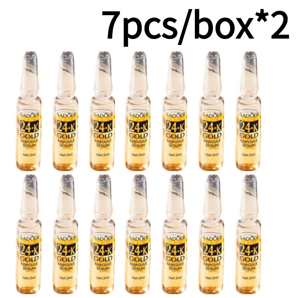 24K Gold Hyaluronic Acid Facial Ampoule Collection – Intensive Hydration & Radiance Skin Treatment