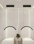 26-Inch LED Half Moon Ceiling Light 48W – Dimmable Salon Lash Nail Tattoo & Facial Lamp