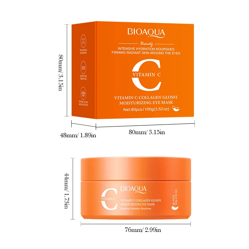 Vitamin C Collagen Hydrogel Under Eye Patches – 80 Pieces / 40 Pairs