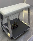 Professional Rolling Pedicure Footrest – Padded Salon Foot Rest with Storage Platform