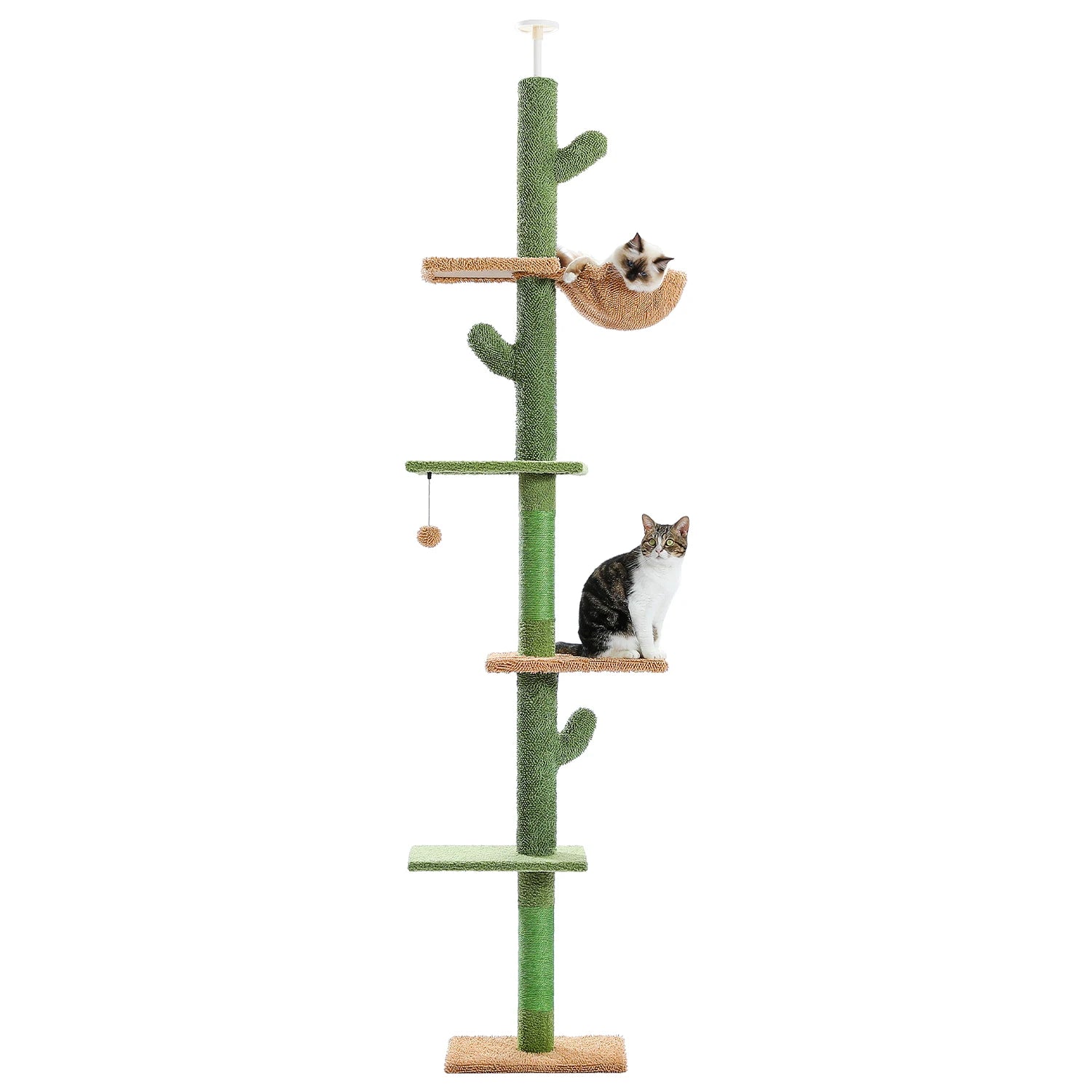 Cactus 5-Tier Floor-to-Ceiling Cat Tower