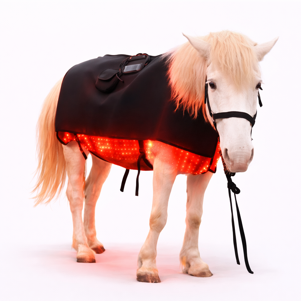Horse Red & Near-Infrared LED Back Blanket – Battery-Powered Equine Wellness Light Pad