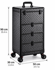 Rolling Beauty Makeup Case – 3-Drawer Salon Organizer Trolley with Wheels & Storage Compartments