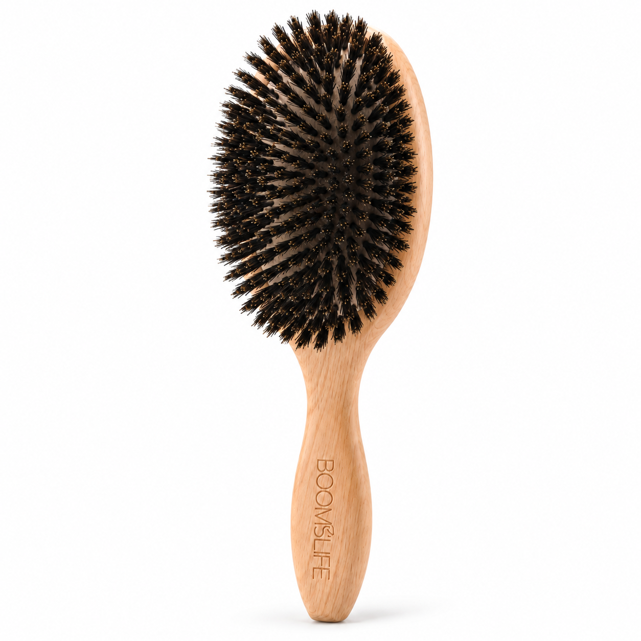 Natural Boar Bristle Hair Brush – Premium Wooden Oval Hair Brush
