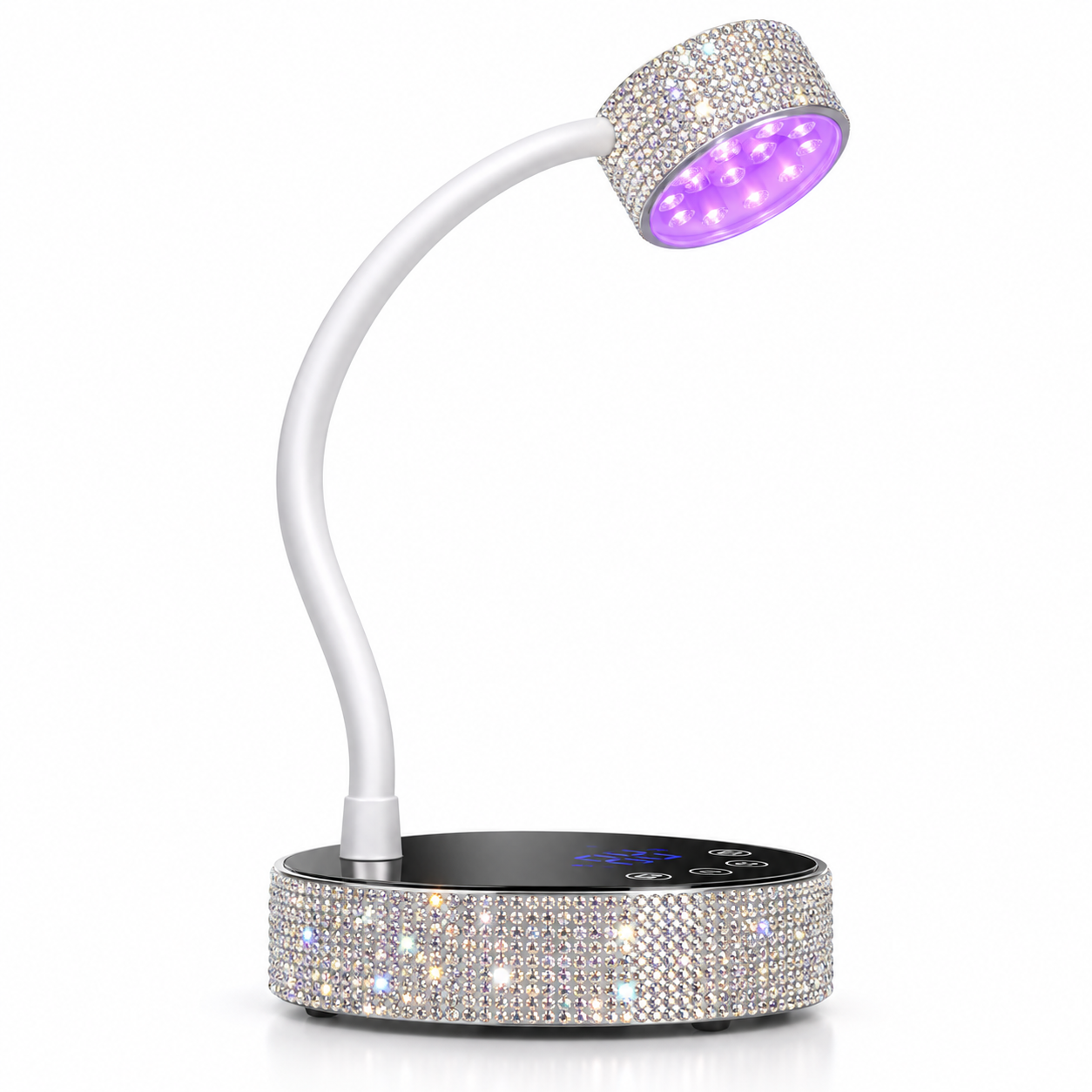 Rhinestone UV/LED Nail Lamp – 36W Rechargeable Gooseneck