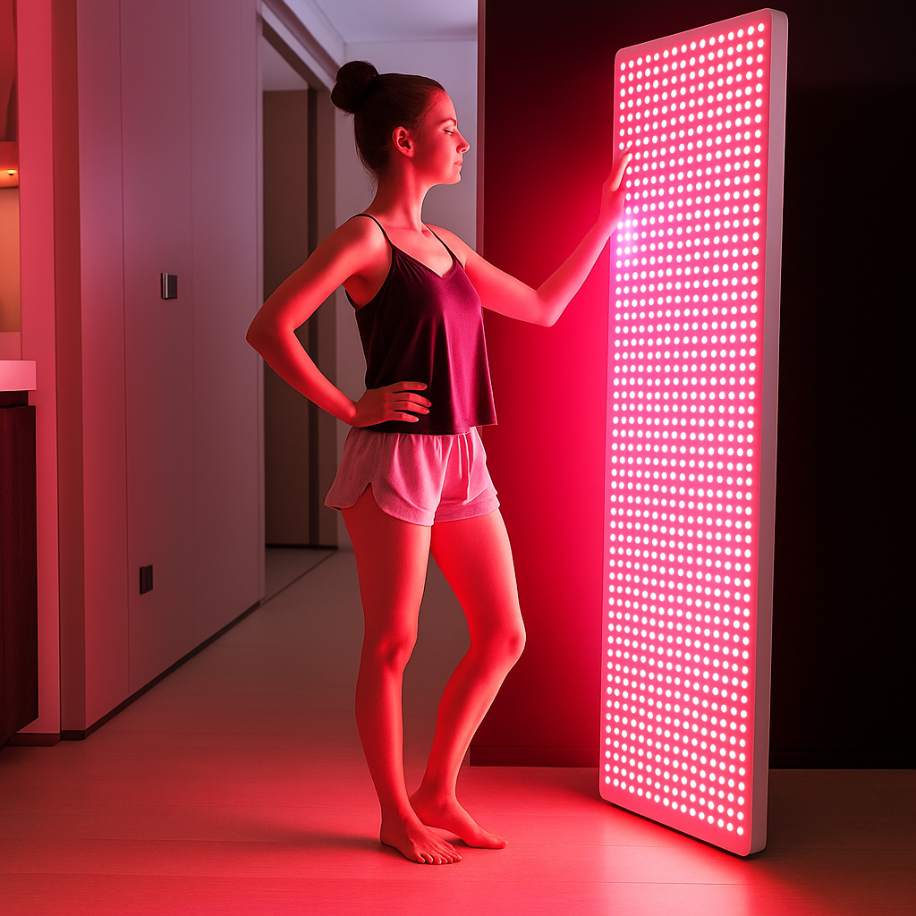 THEIA 8-in-1 Red Light Therapy Panel – Extra Large Near Infrared LED Light Therapy Device with Touch Display for Full Body Recovery, Skin Rejuvenation & Wellness