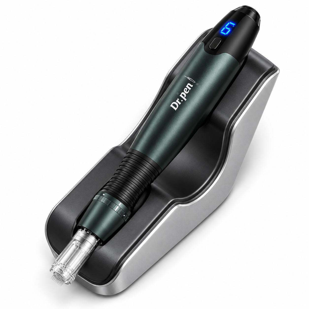 Dr. Pen A20 Professional Wireless Microneedling System – 6-Speed Digital Derma Pen with Charging Stand