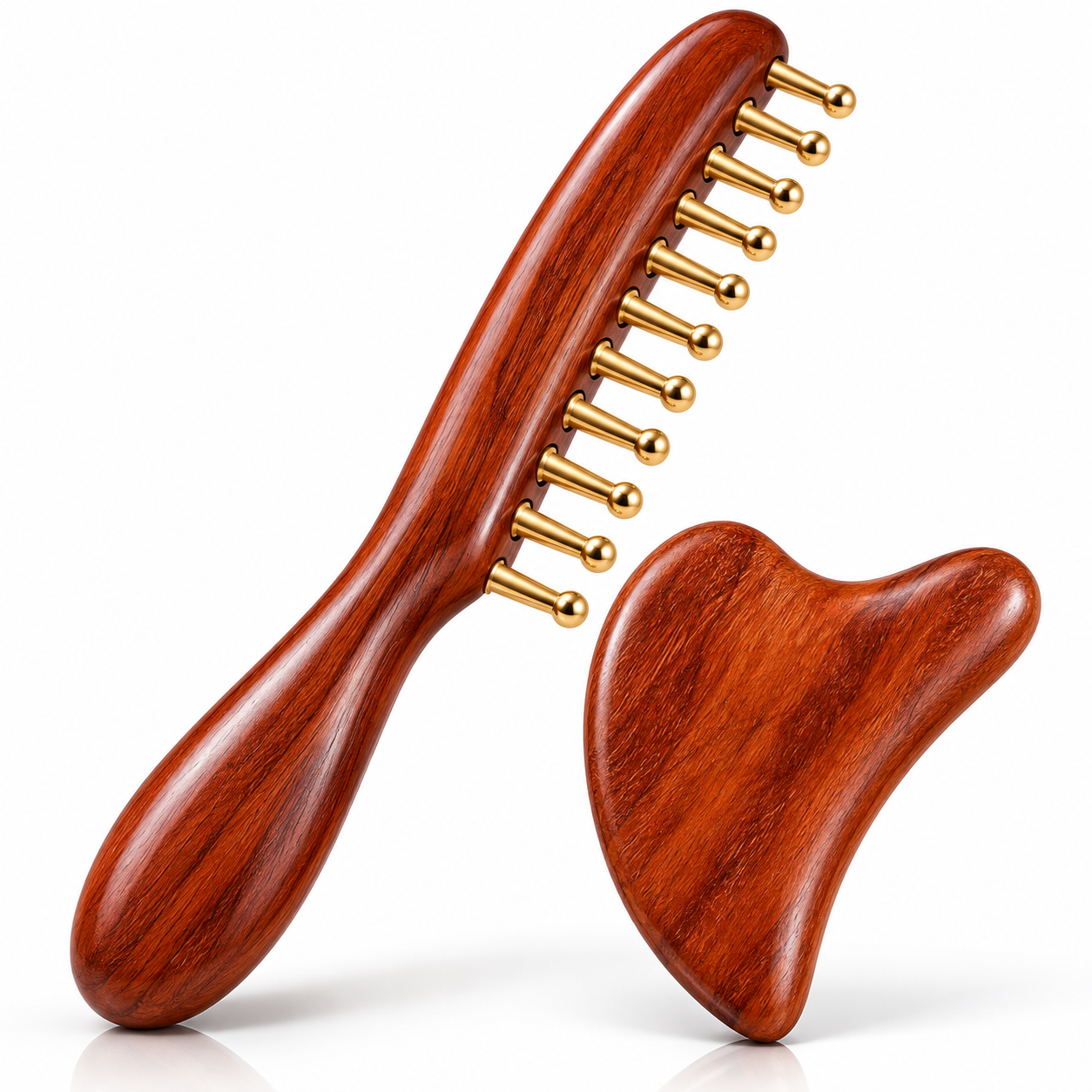 Massage Comb & Gua Sha Facial Massage Set – 2 Pieces