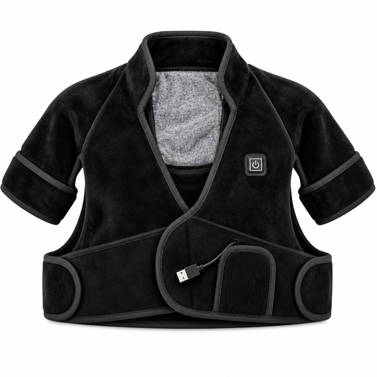 Electric Heated Neck & Shoulder Wrap with Vibration Massage – 3 Heat Levels, USB-C Powered