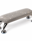 Luxury Glitter Manicure Hand Rest – Silver Padded Nail Armrest