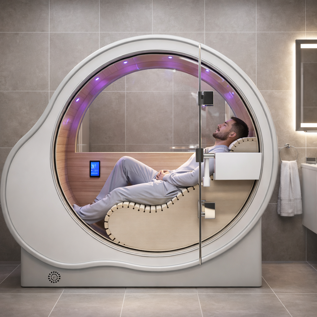 Oxy Chamber Infrared Home Sauna 1050W with Negative Air Ion