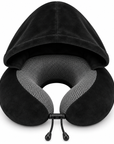 Hooded Memory Foam Travel Neck Pillow – Ergonomic Comfort for Every Journey