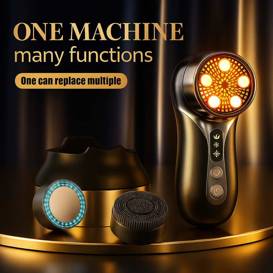 Ultra Facial Therapy PRO – Red & Blue Light Facial Machine for Wrinkle Reduction & Acne Treatment