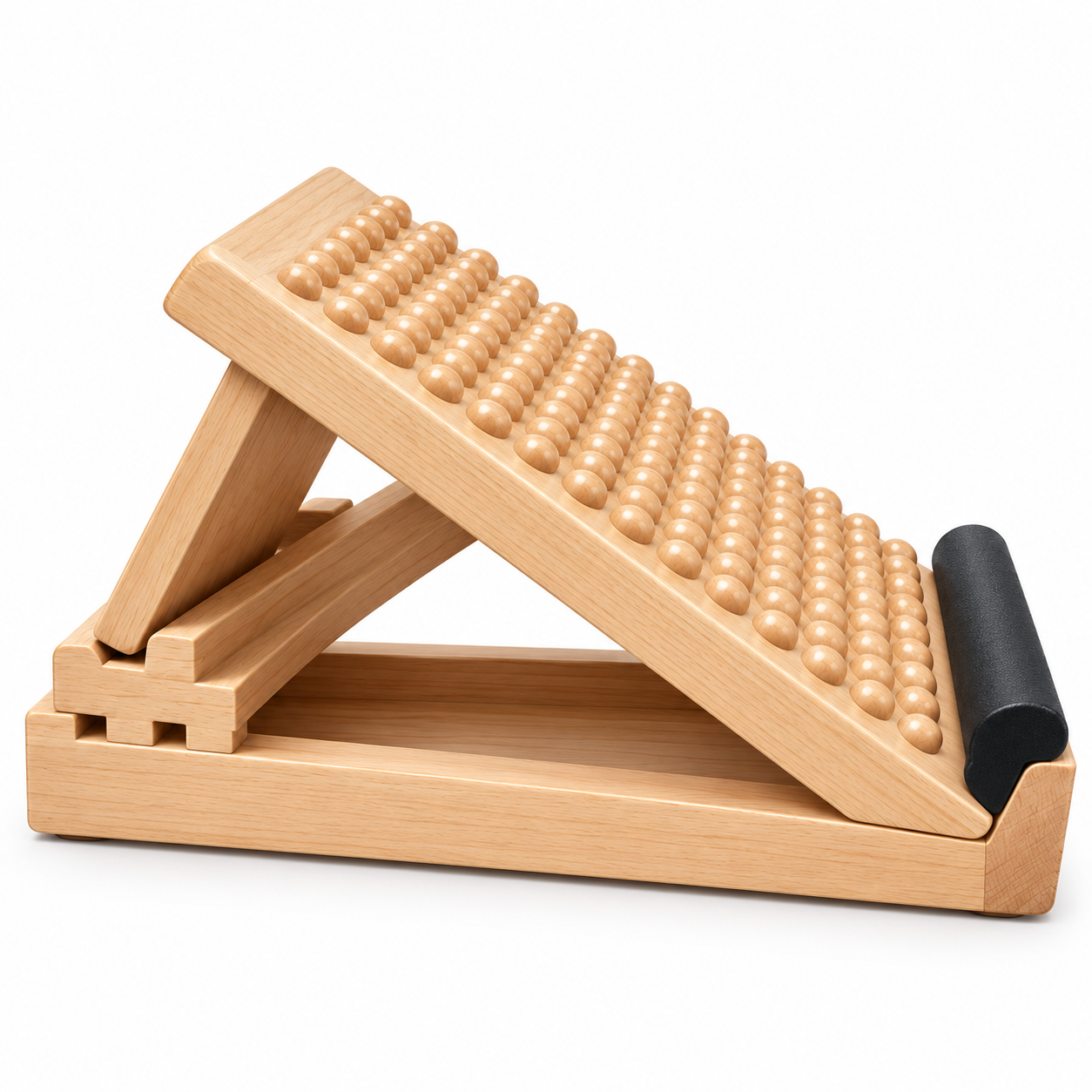Adjustable Wooden Slant Board with Acupressure Massage