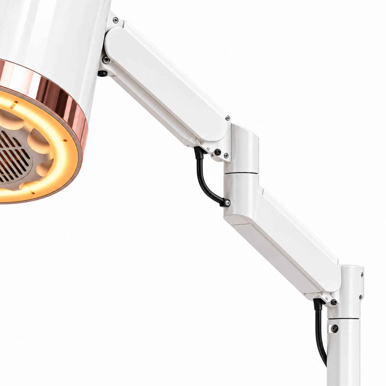 Mobile Nail Dust Collector with LED Light – Adjustable Arm & Rolling Stand