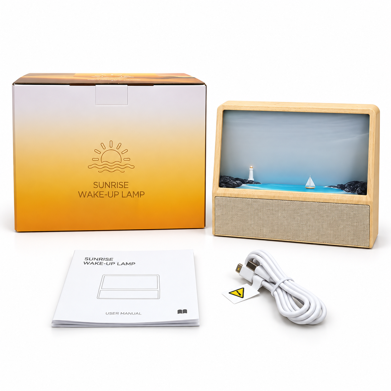 Sunrise Wake-Up Light Alarm Clock with White Noise, Night Light & Digital Clock