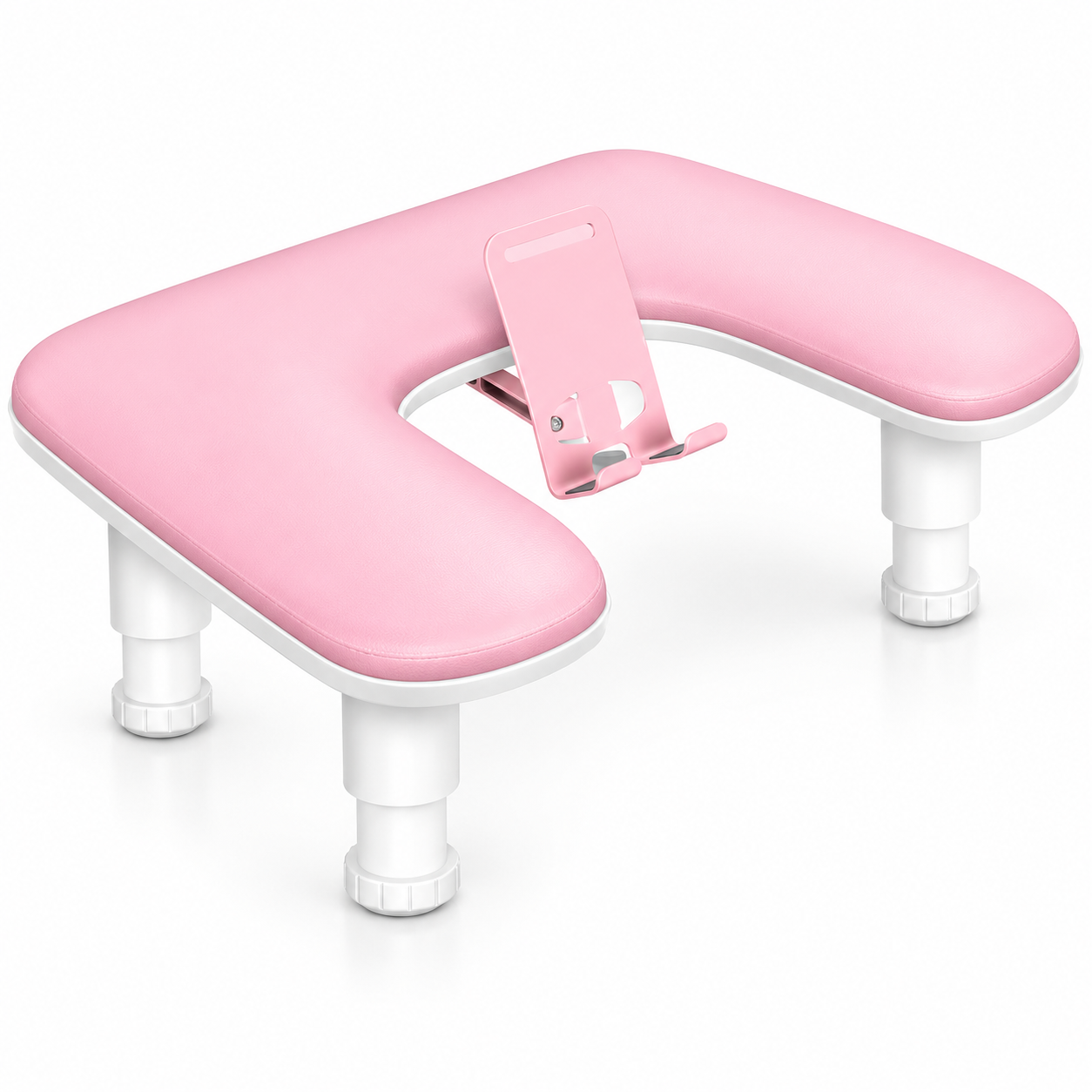 Adjustable U-Shaped Nail Arm Rest – Professional Manicure Hand Rest with Phone Holder