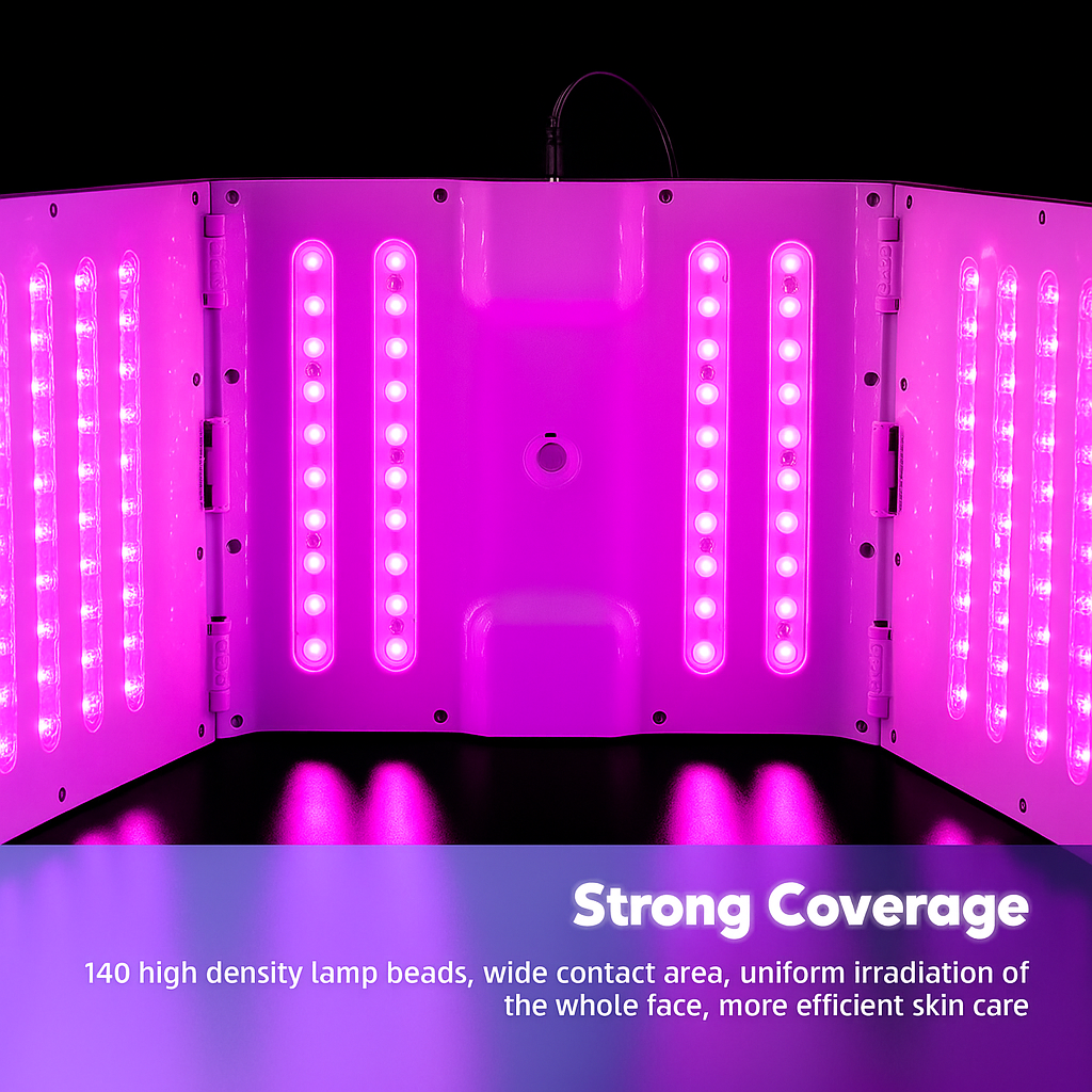 Theia Glow Omega Pro – 7-Color LED Light Therapy PDT Device for Skin Rejuvenation & Anti-Aging