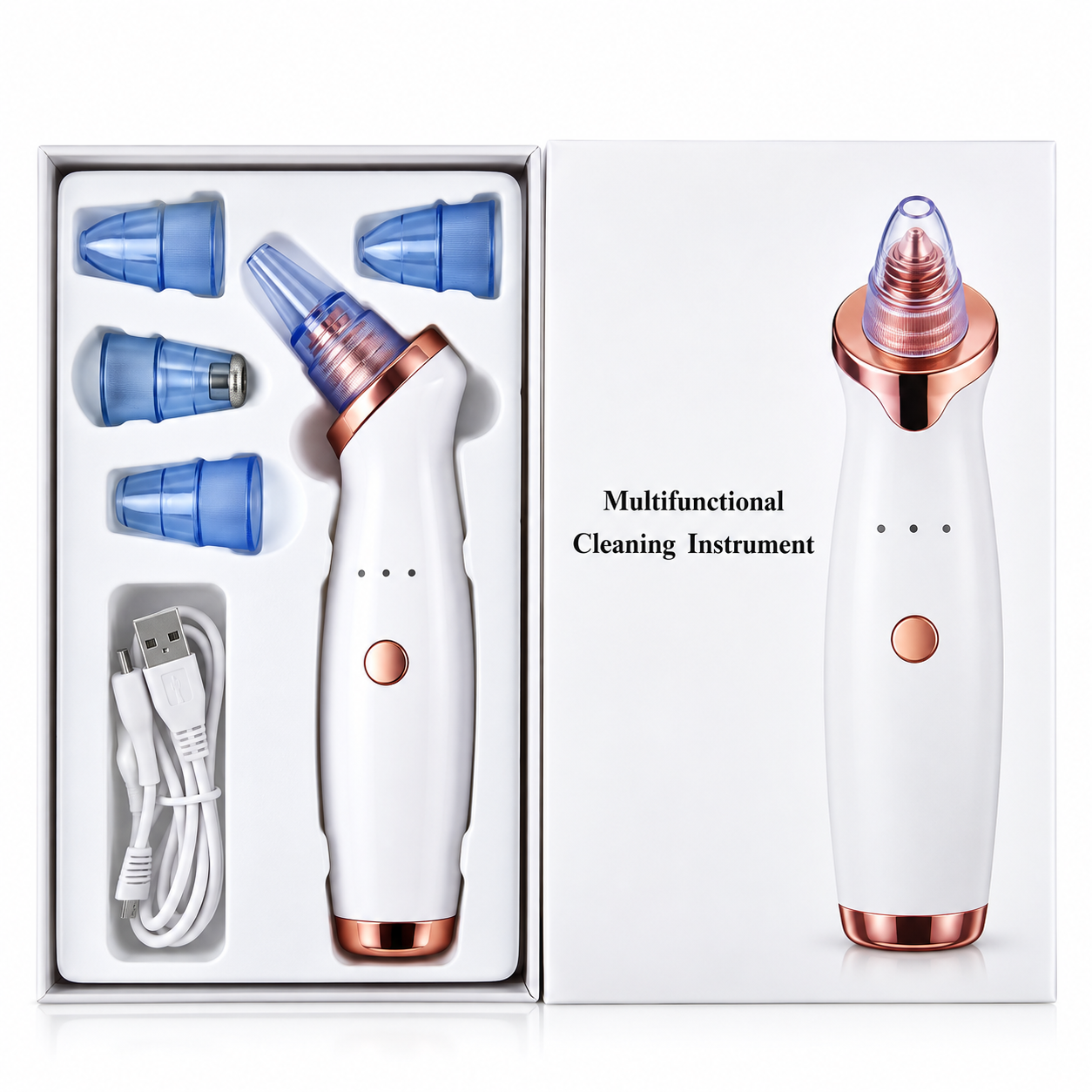 Vacuum Pore Cleanser with 5 Heads & 3 Suction Levels