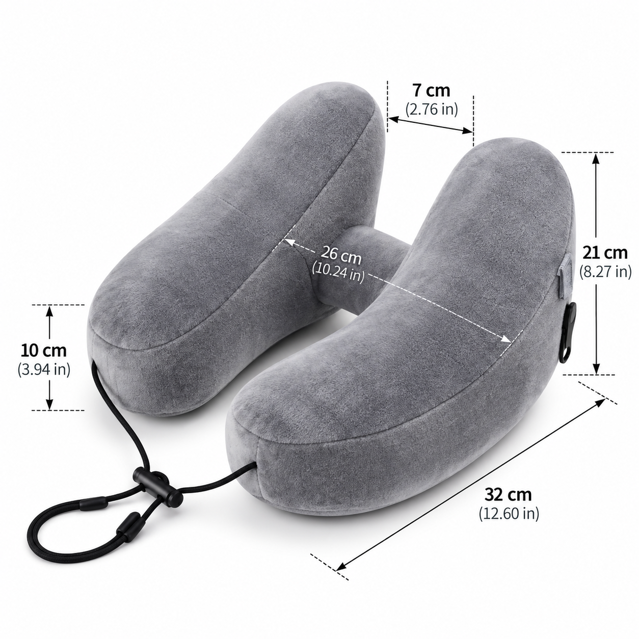 Ergonomic Inflatable Travel Neck Pillow – Adjustable Comfort for Every Journey