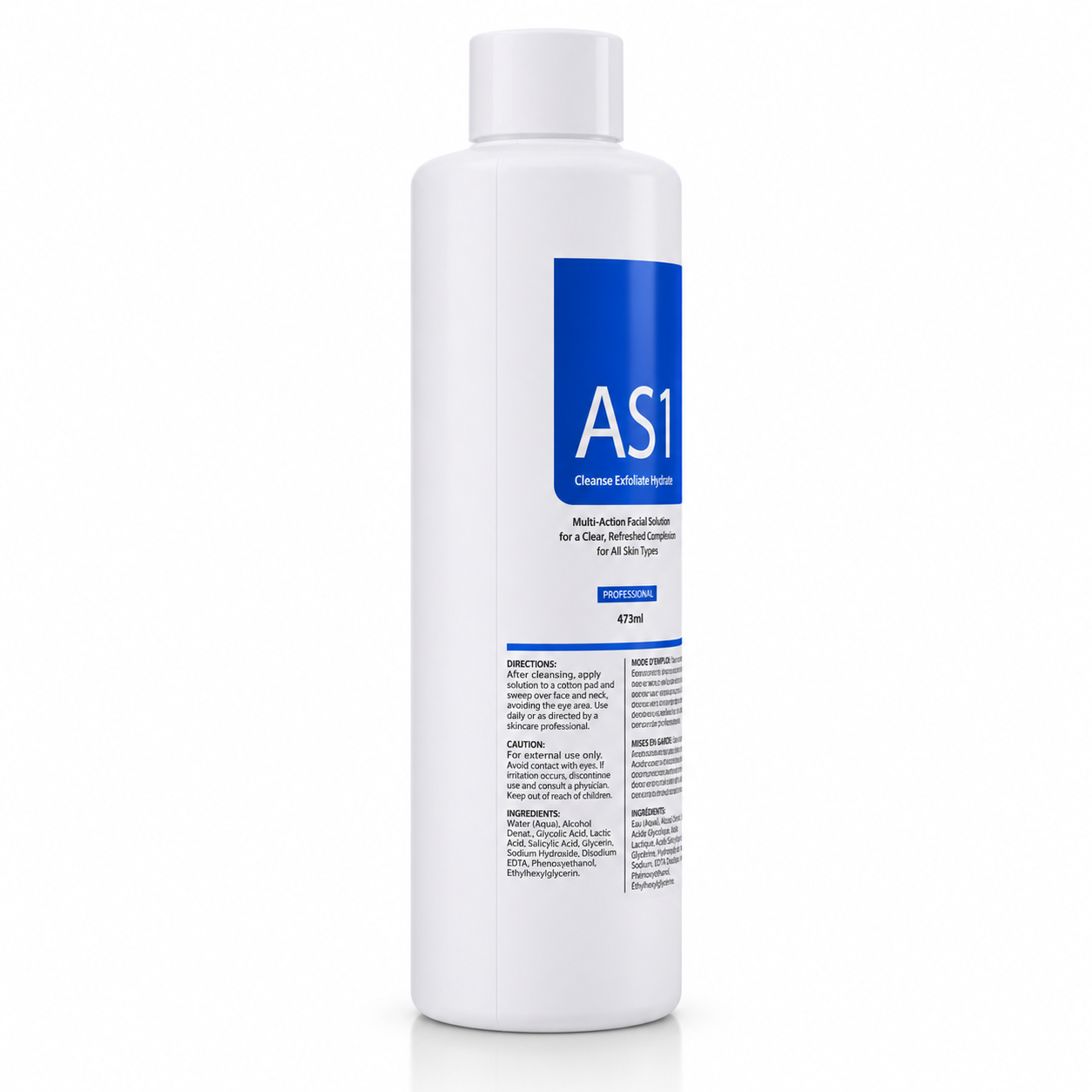 AS1 Cleansing Exfoliation Solution 400ml – Professional Hydro Facial & Aqua Peeling Solution