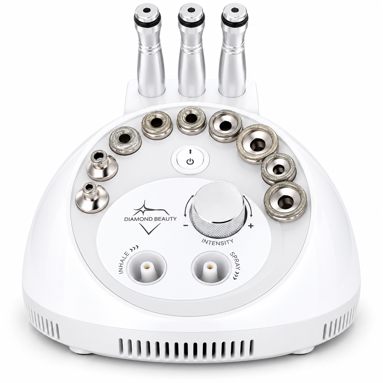 3-in-1 Diamond Microdermabrasion & 3MHz Ultrasound Facial Machine – Vacuum, Spray & Diamond Tips