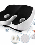 Ergonomic Memory Foam Seat Cushion with Coccyx Cutout – Chair Pillow