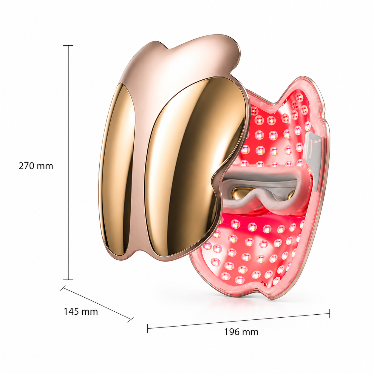 Luxury LED Face Mask Pro | 5-Wavelength Red Light & Near Infrared Beauty Device with Smart Treatment Modes