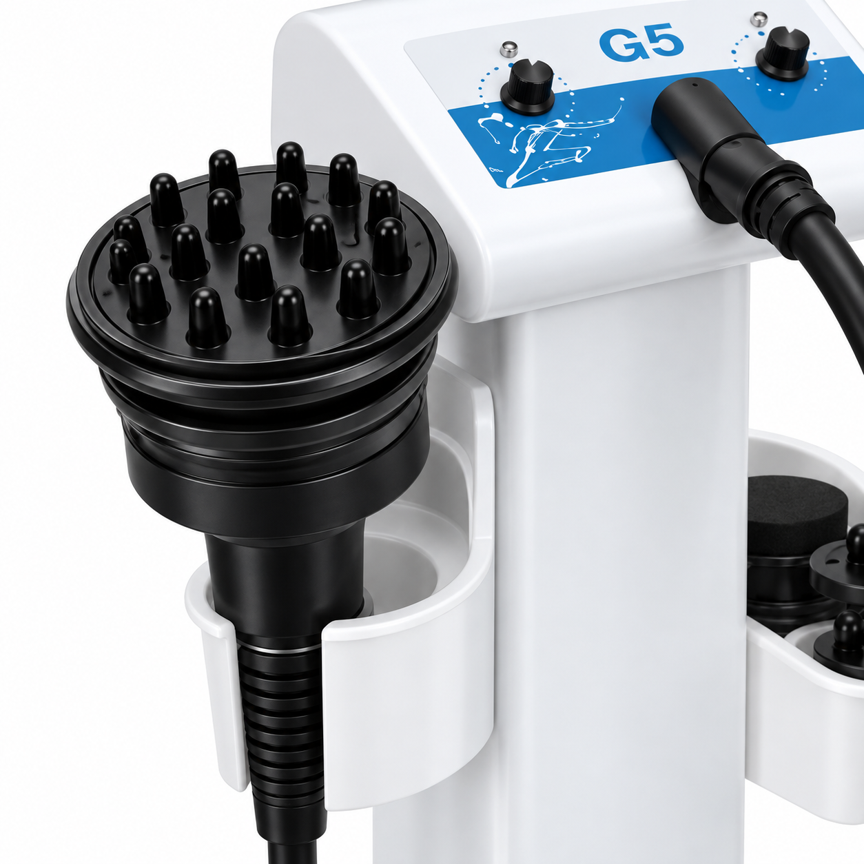 Professional G5 Vibration Massage Machine with Trolley & 5 Massage Heads – 150W