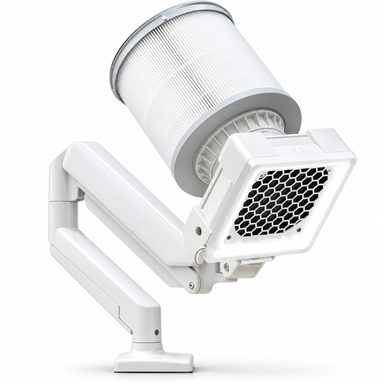Professional Nail Dust Collector with Adjustable Arm, LED Light & Replaceable Filter