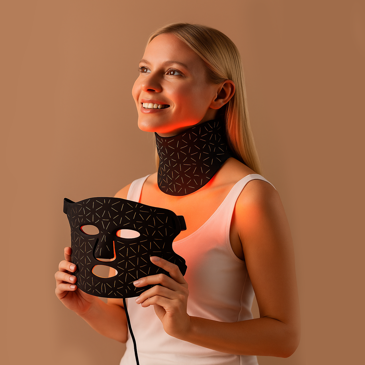 LED Facial Therapy Mask – 8-Color Red & Near-Infrared Light for Firming, Whitening & Anti-Redness