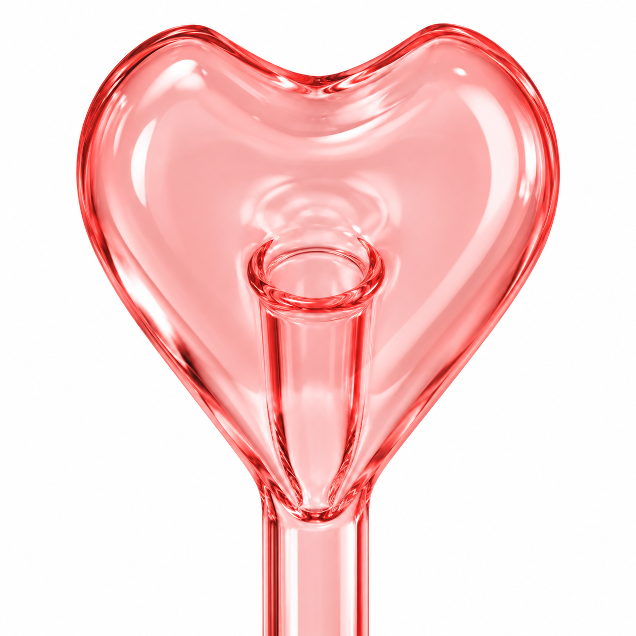 High Frequency Glass Heart Electrode – Pink Replacement Attachment for Facial & Beauty Devices