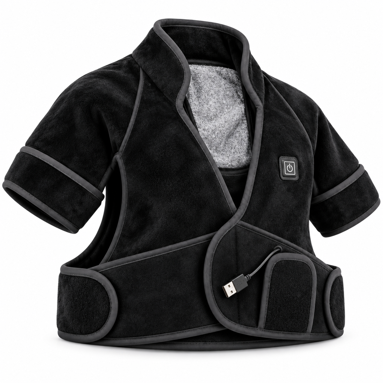 Electric Heated Neck & Shoulder Wrap with Vibration Massage – 3 Heat Levels, USB-C Powered