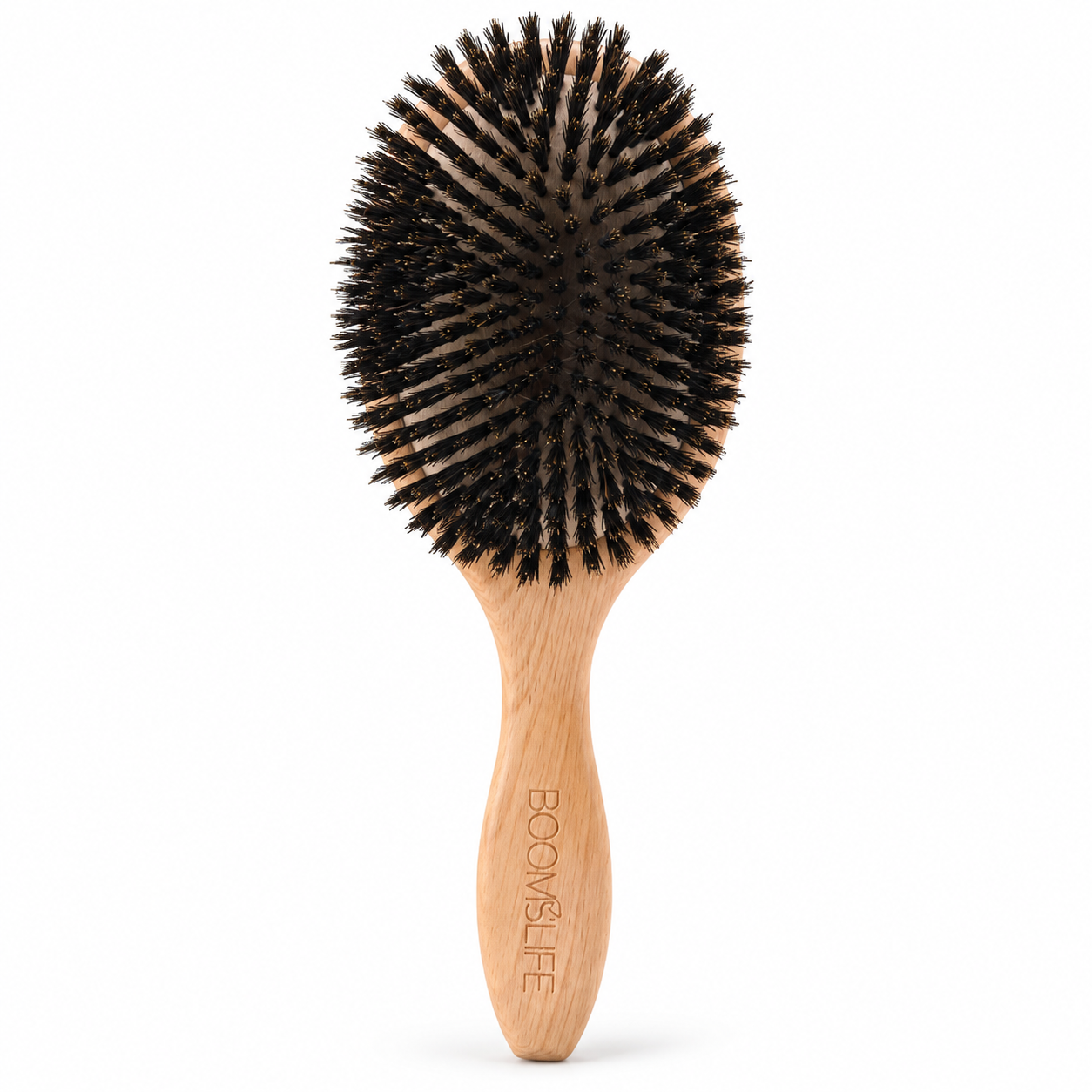 Natural Boar Bristle Hair Brush – Premium Wooden Oval Hair Brush
