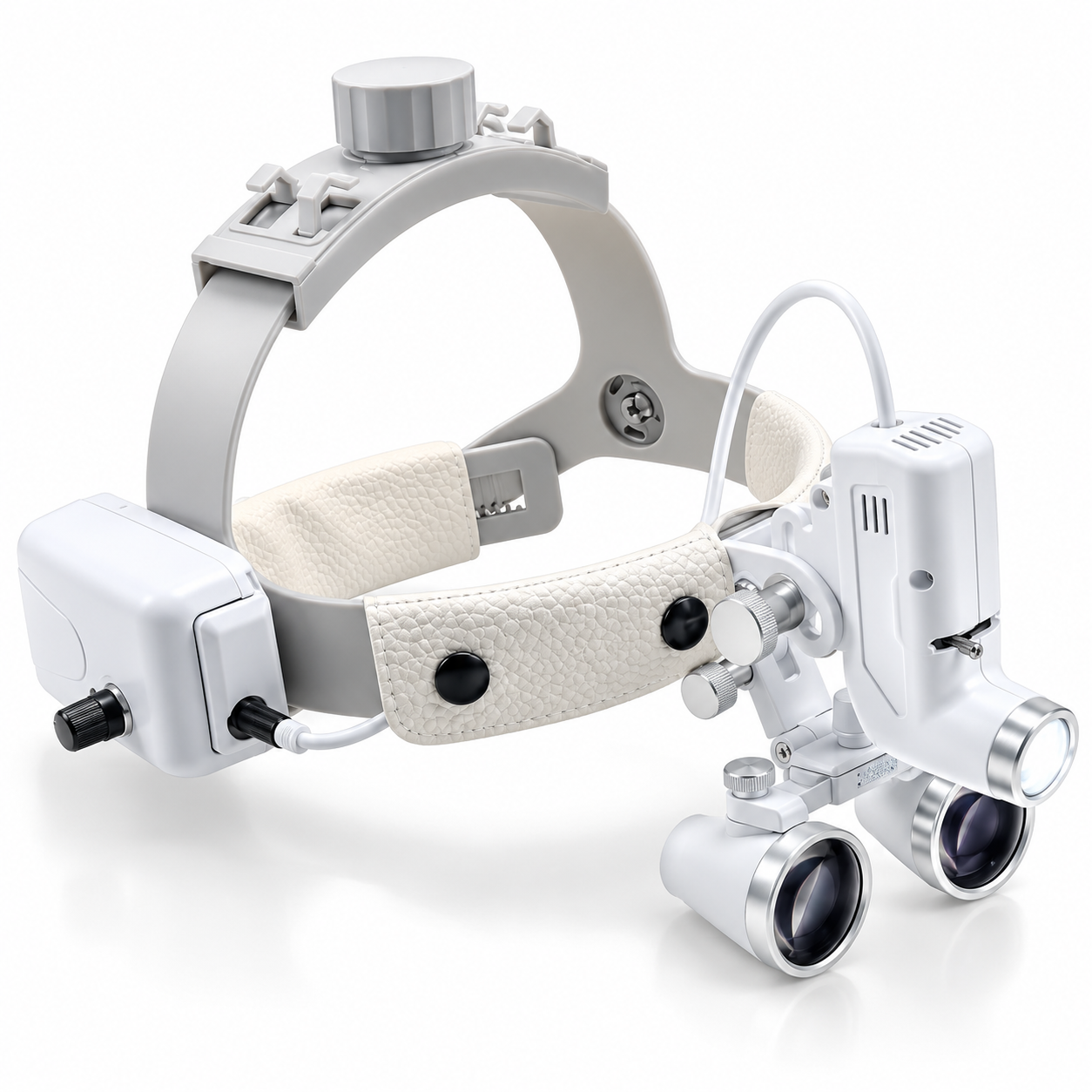 2.5X/3.5X Binocular Headband Magnifying Loupes with 5W LED Headlight