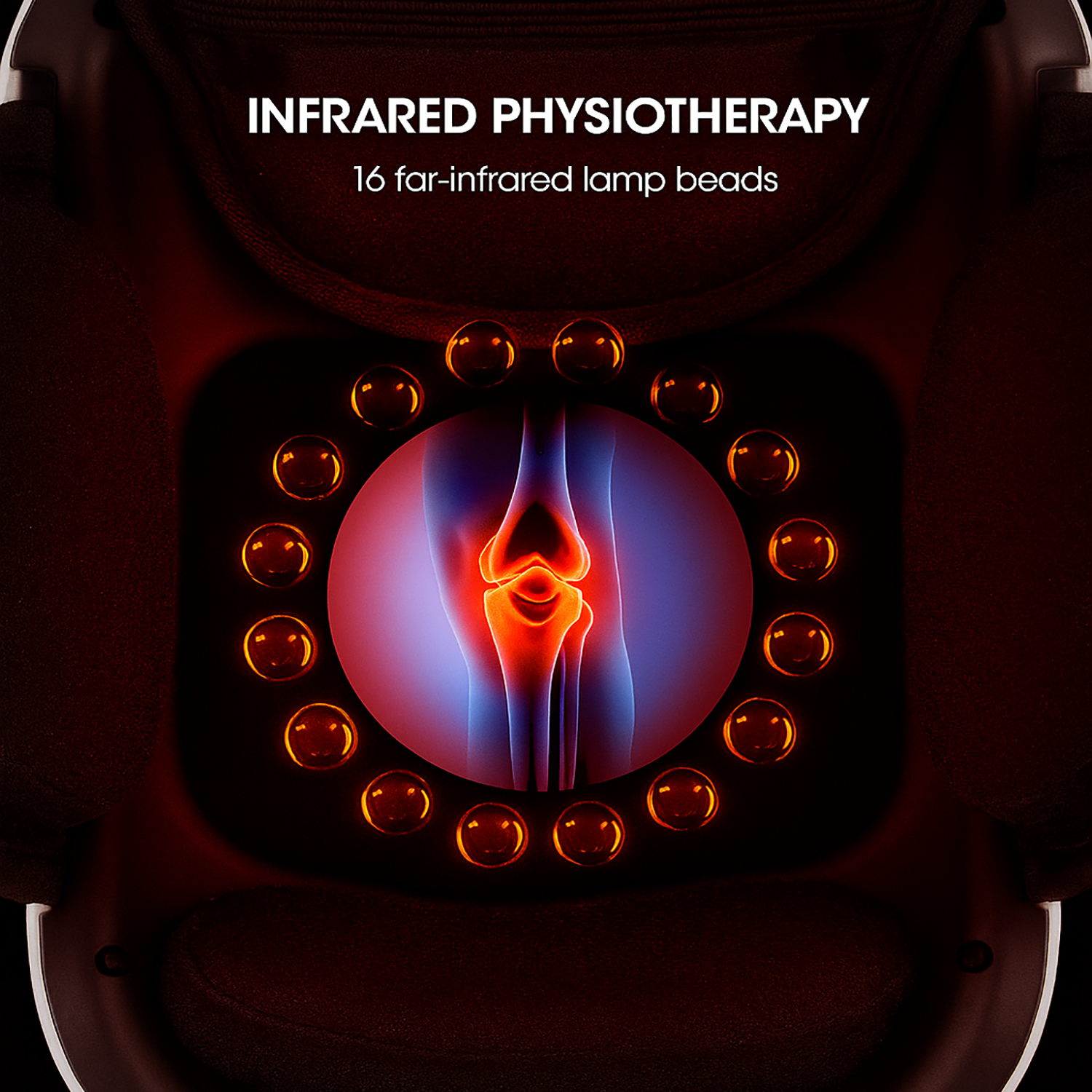 3-in-1 Knee Massager with Heat, Vibration and Light Therapy | Adjustable Wellness Device for Knee Comfort at Home