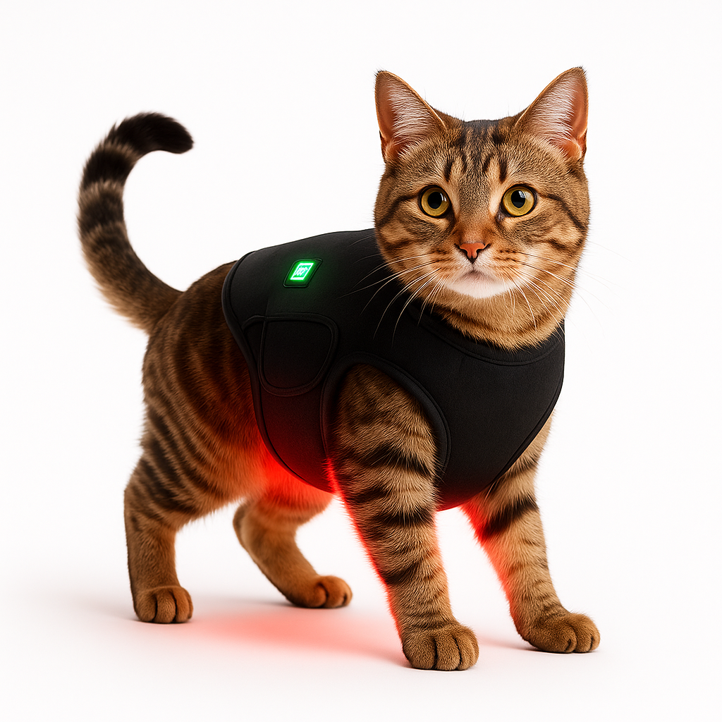 Pet Red & Near-Infrared LED Light Vest – Wearable Wellness Light Wrap for Cats & Dogs