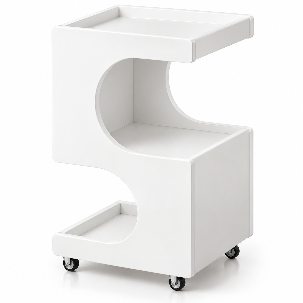 Premium 3-Tier Rolling Salon Trolley – Modern Beauty
