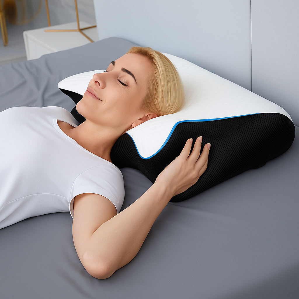 THEIA Ultimate Sleep Pro – Ergonomic Memory Foam Pillow for Neck Support & Spine Alignment