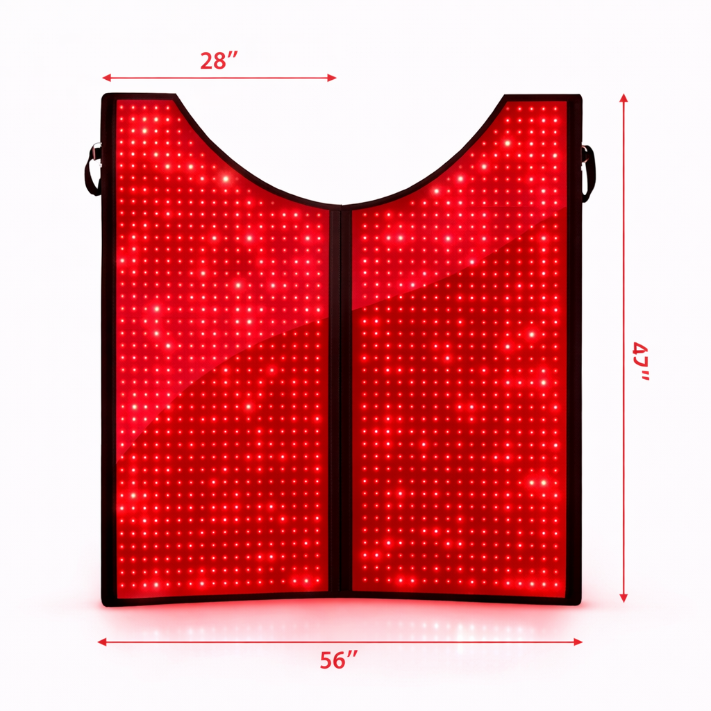 Horse Red & Near-Infrared LED Back Blanket – Battery-Powered Equine Wellness Light Pad