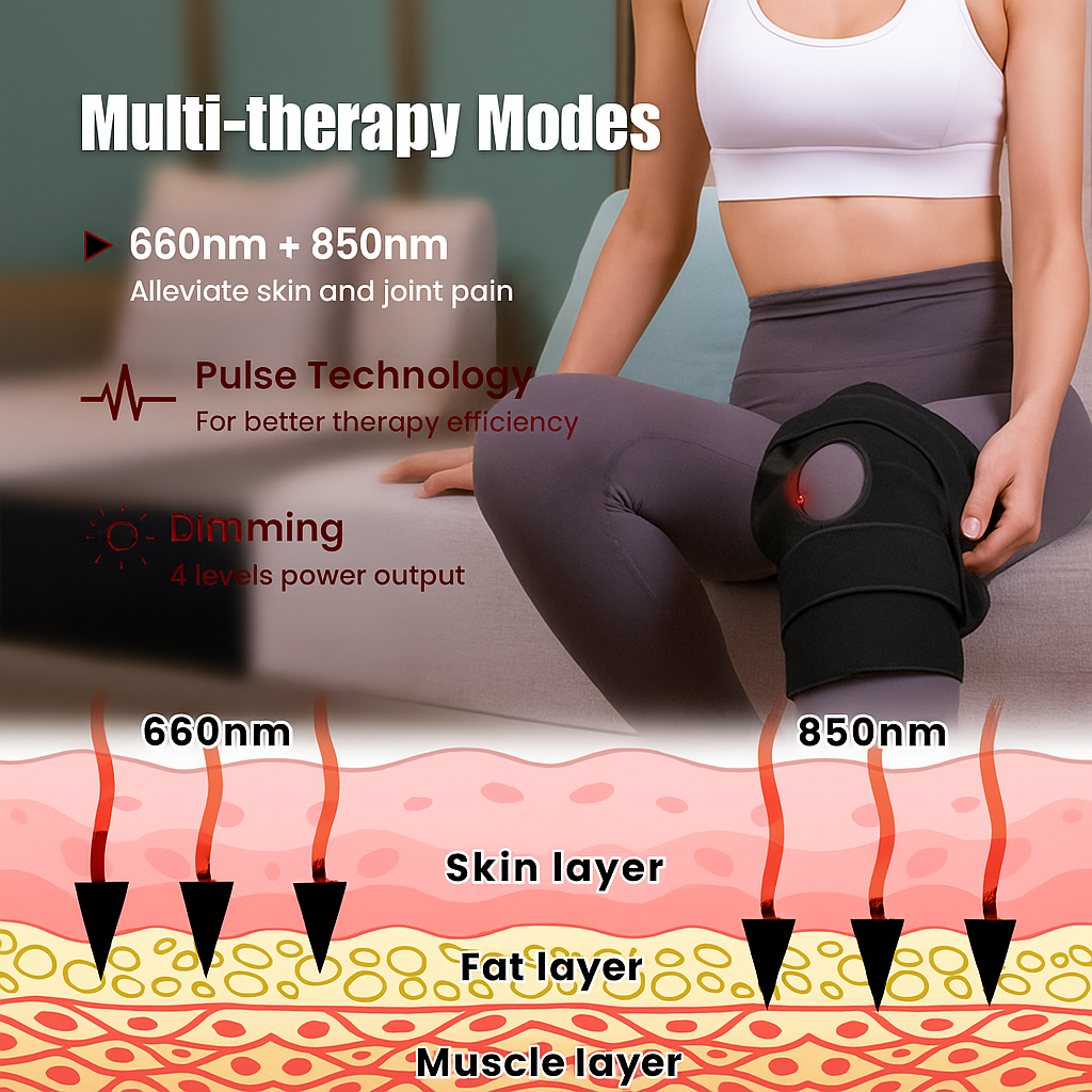 Theia Red Wave Knee Pro Red & Infrared Therapy Wrap: Advanced Joint Care