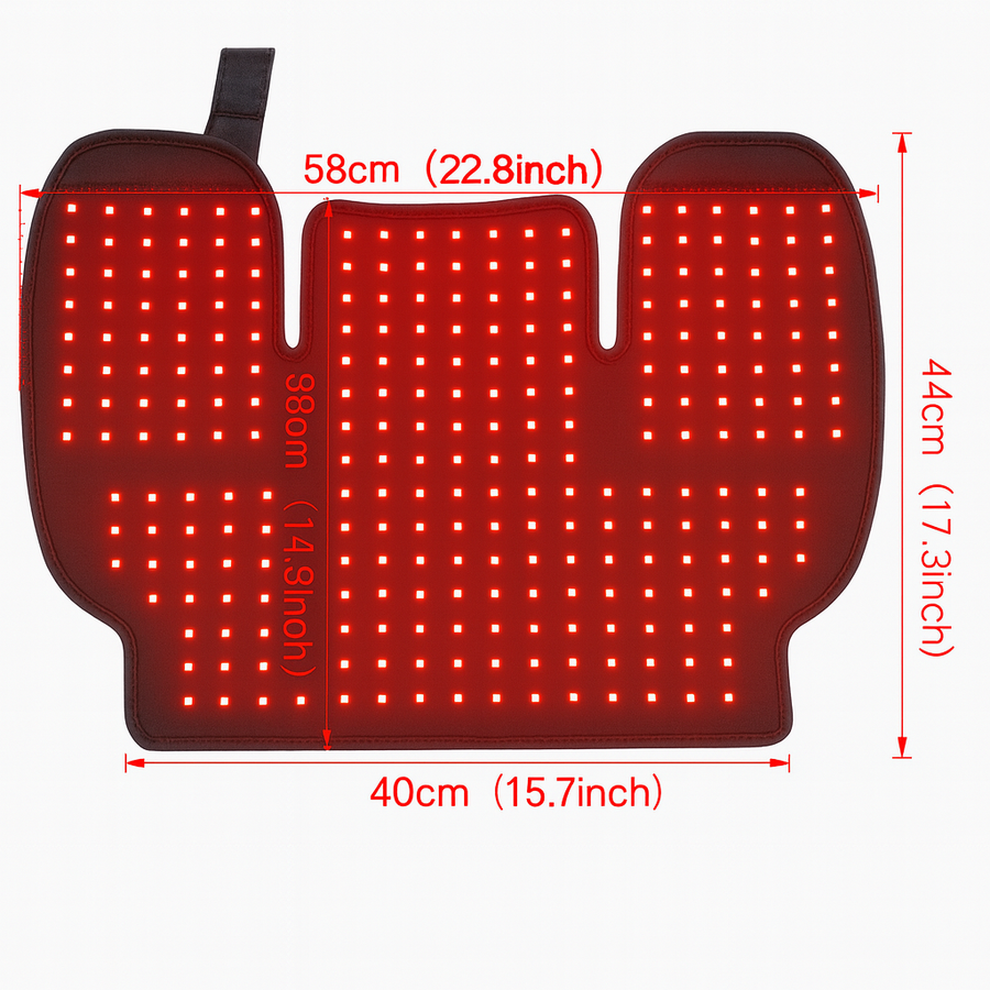 Red & Infrared Heat Therapy Shoulder Pad 660nm & 850nm | Dual-Chip LED Wearable Wrap for Upper Back & Shoulder Pain Relief, Muscle Relaxation