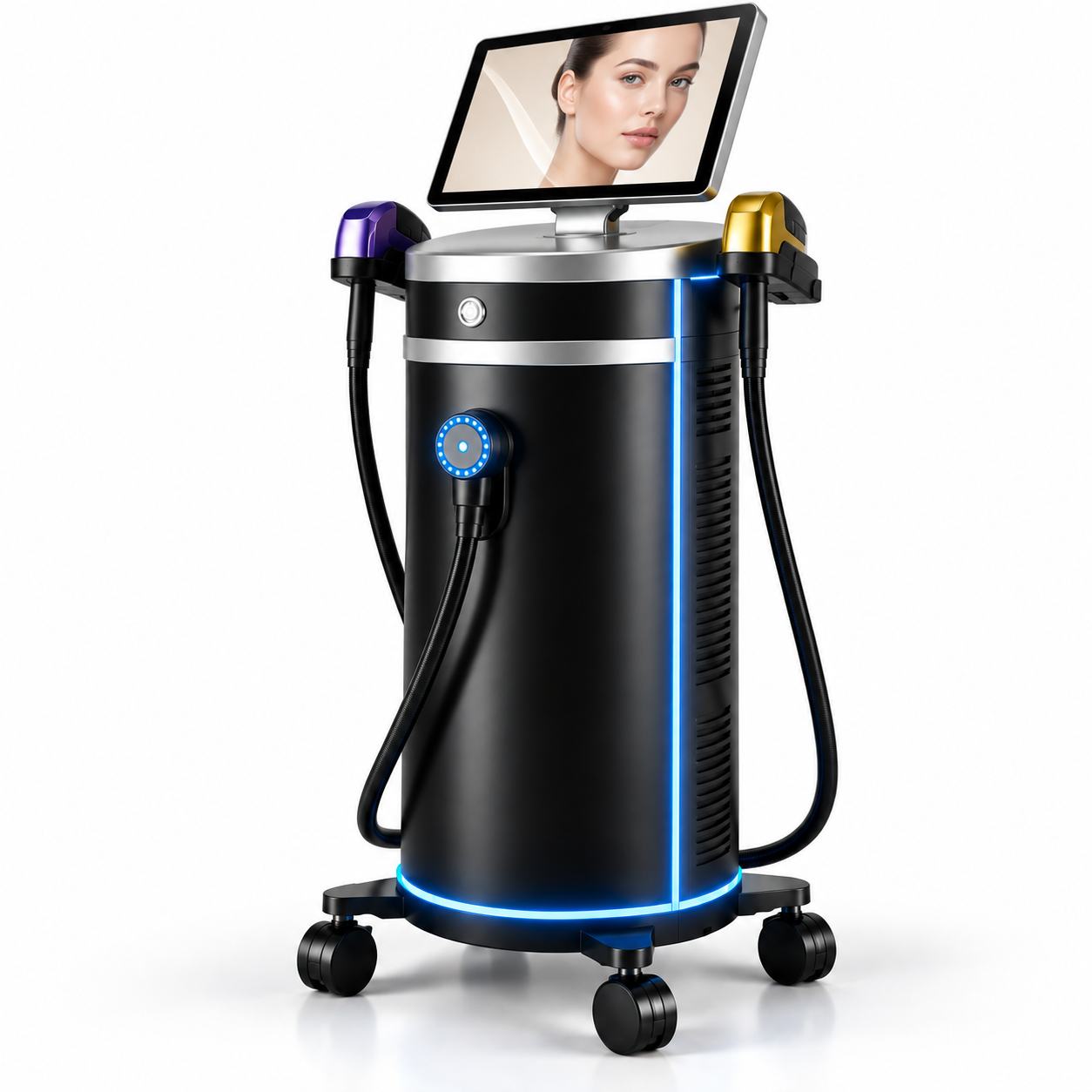 Professional 3-Wavelength Diode Laser Hair Removal Machine 755nm 808nm 1064nm – AI, Dual TEC Cooling & 14" Touchscreen