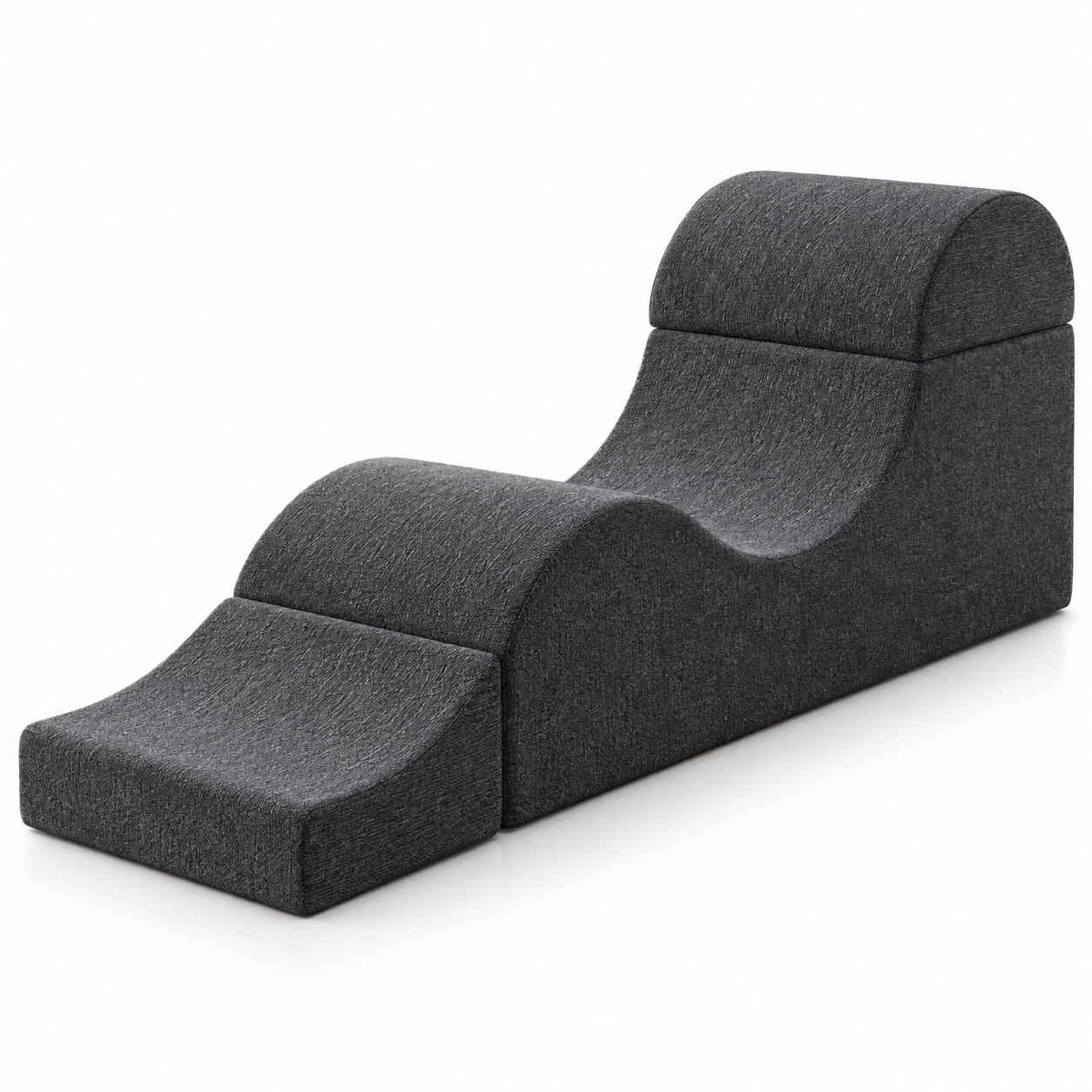 Convertible Floor Lounge Chair with Backrest & Leg Support – Modular Upholstered Recliner