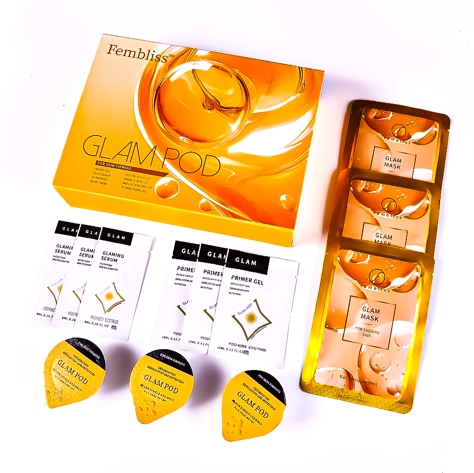 GLAM Pods Special Edition – 6-in-1 CO2 Oxygen Facial Gel Kit for Bubble Oxygen Machines – Anti-Aging, Hydration, Detox & Radiance