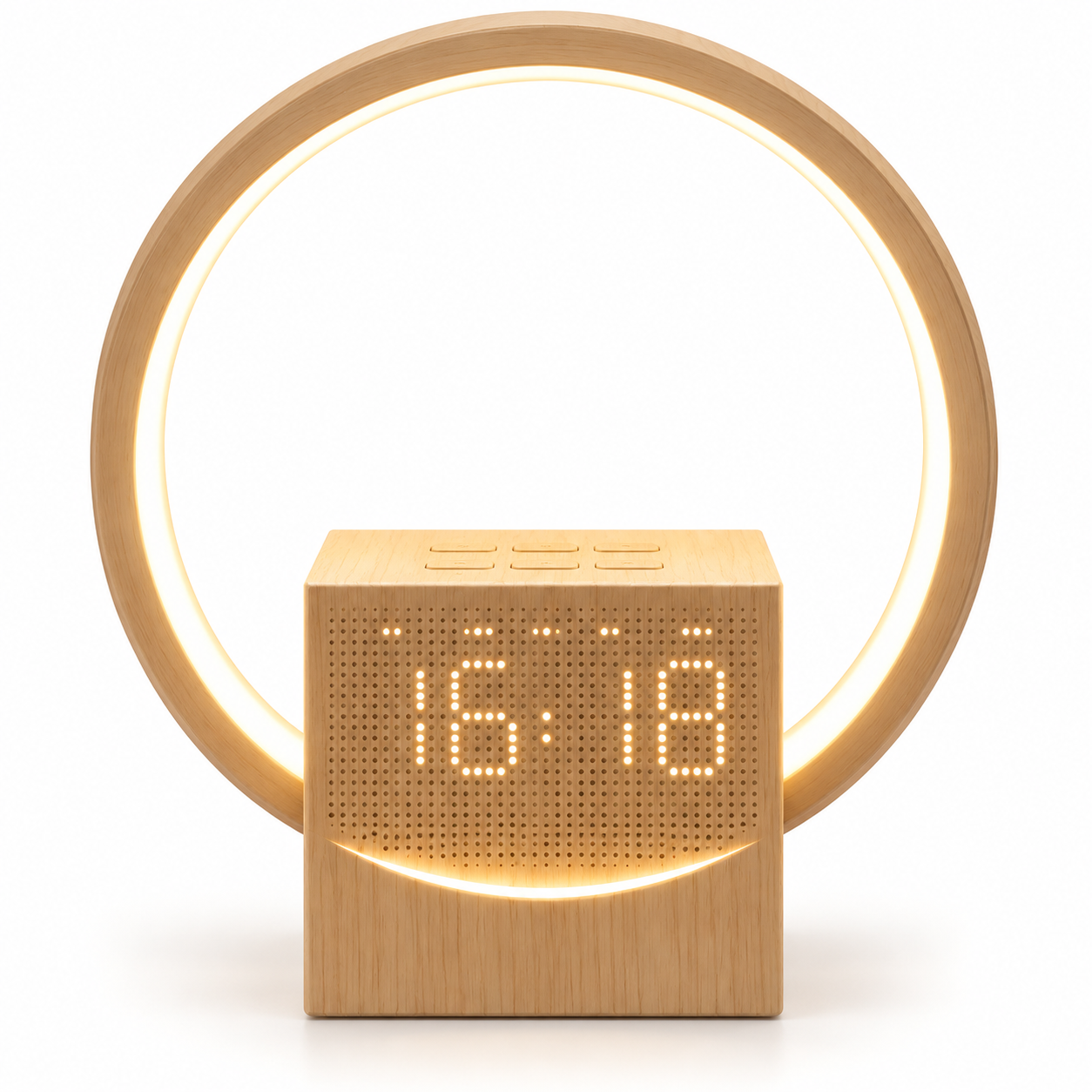 Sunrise Alarm Clock with Ring LED Light, Bluetooth Speaker, White Noise & Sleep Timer