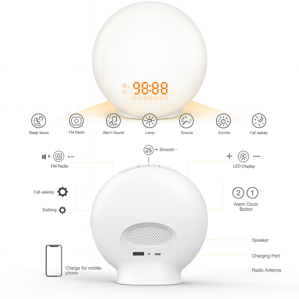Theia Wake Up Light – Smart Sunrise Alarm Clock & SAD Therapy Lamp