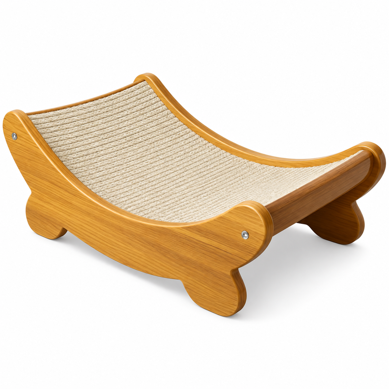 Wooden Cat Hammock Scratcher – Elevated 51 × 30 cm Cat Lounger & Scratch Bed